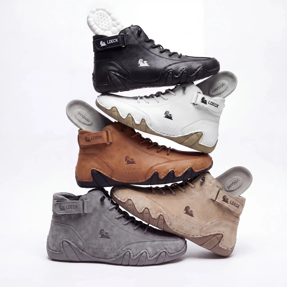 Chaussures Orthopédiques Respirantes en Cuir Vegan Semelle Plateforme Confort