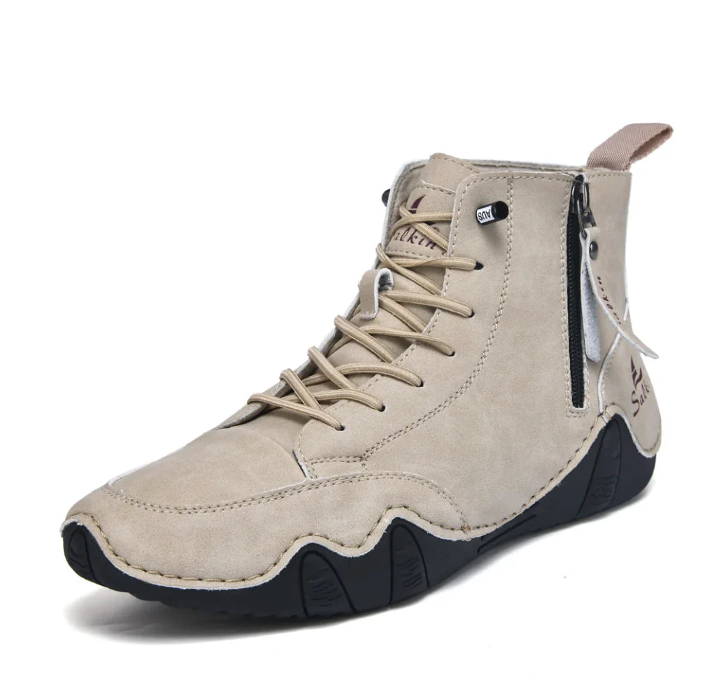 Chaussures Pieds-Nus Zippées Zero-Drop Cuir Vegan Déperlantes