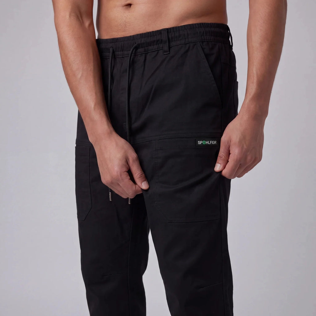 Pantalon Cargo Confortable Élastique à Grandes Poches